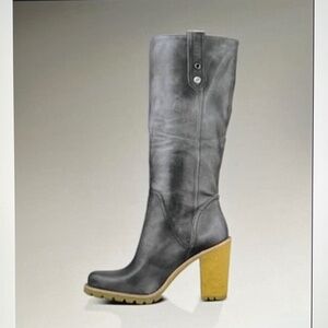 UGG Josie II Boot "Knee High/Cuffed" Distressed Gray Slip-On Boot Size 6 NWT